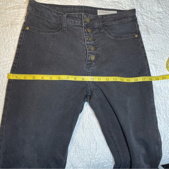 Pistola Black Raw Hem Exposed Button Fly Jeans| Size 30 - Picture 7 of 12